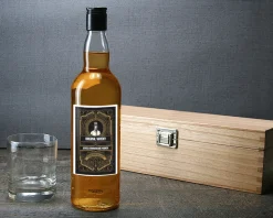 Bouteille de whisky personnalisée message - Rétro