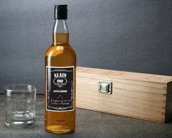 Bouteille de whisky personnalisée - Message