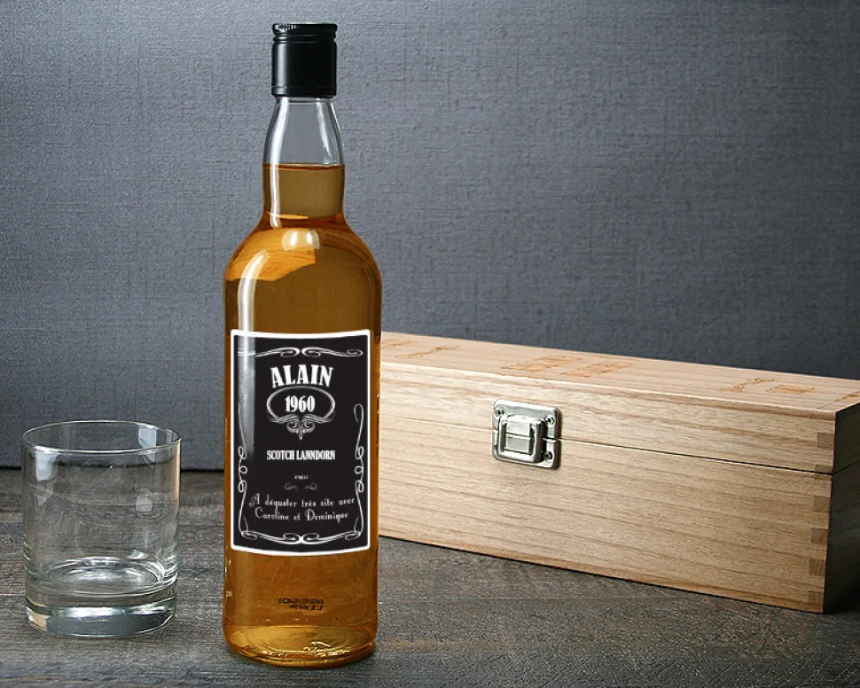 Bouteille de whisky personnalisée - Message