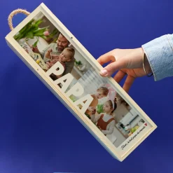Bouteille et caisse à vin personnalisée - Multi-photos