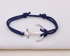 Bracelet ancre marine Personnalisable - Prénom