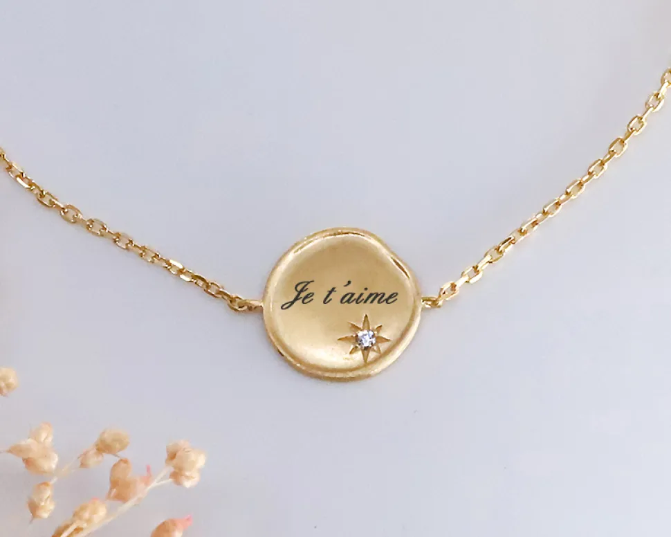 Bracelet brossé personnalisé - Argent ou Plaqué Or