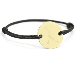 Bracelet cordon personnalisé Plaqué or - Constellations