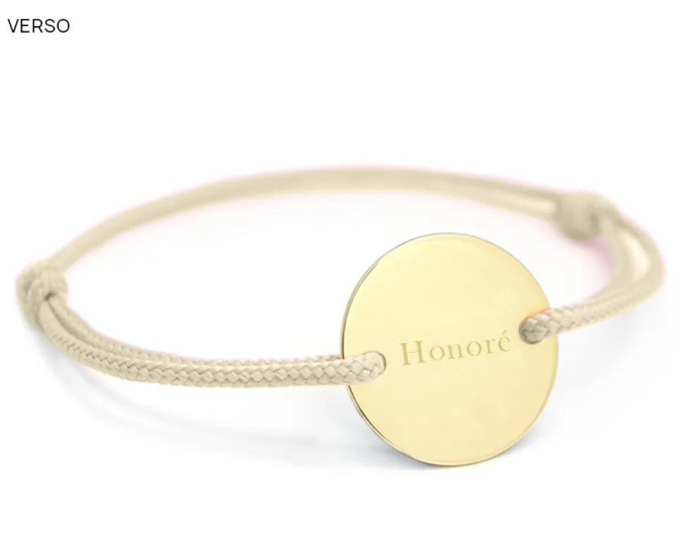 Bracelet cordon personnalisé Plaqué or - Constellations