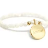 Bracelet femme - Perles en nacre et médaille rose des vents