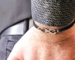 Bracelet infini personnalisé pour Homme - Prénom
