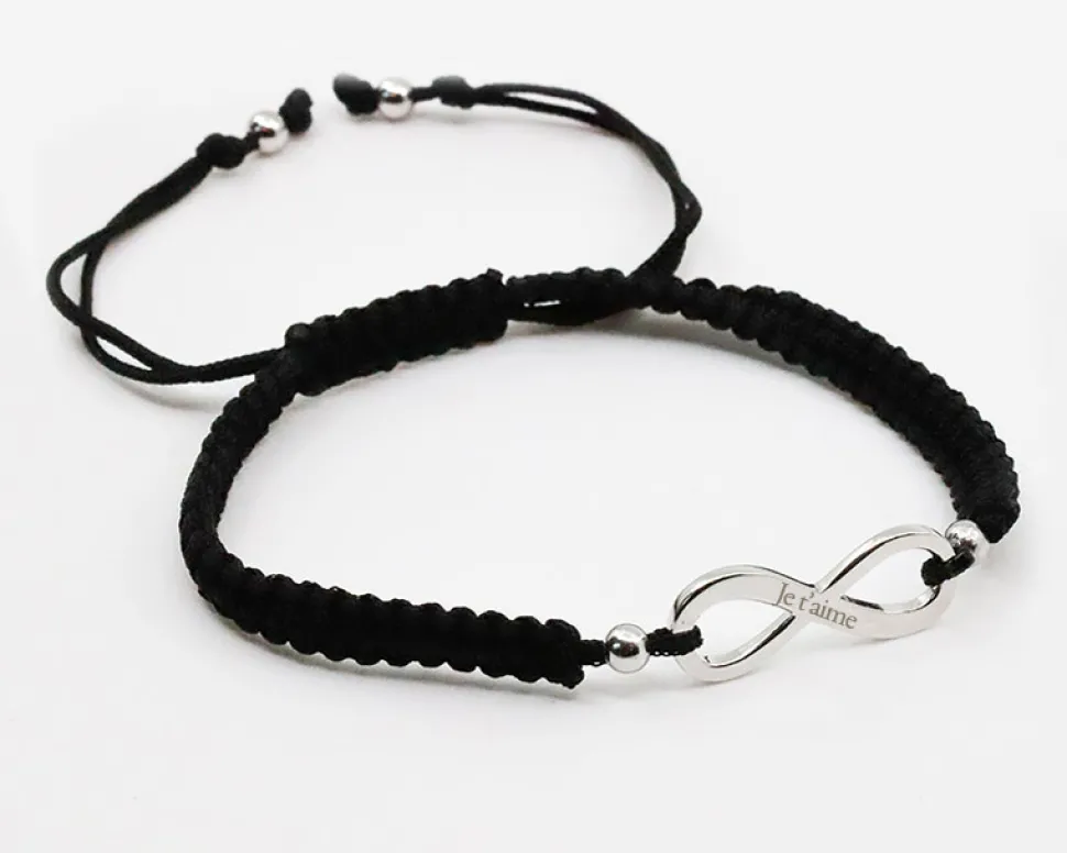 Bracelet infini personnalisé pour Homme - Prénom
