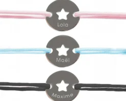 Bracelet Jeton Personnalisable - Etoile argent véritable