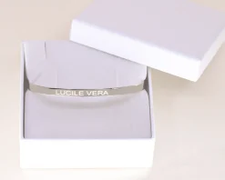 Bracelet Jonc gravé en Argent véritable