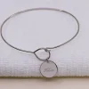 Bracelet jonc personnalisé - Plaqué or 18 carats, argent ou argent rosé