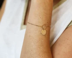 Bracelet jonc personnalisé - Plaqué or 18 carats, argent ou argent rosé