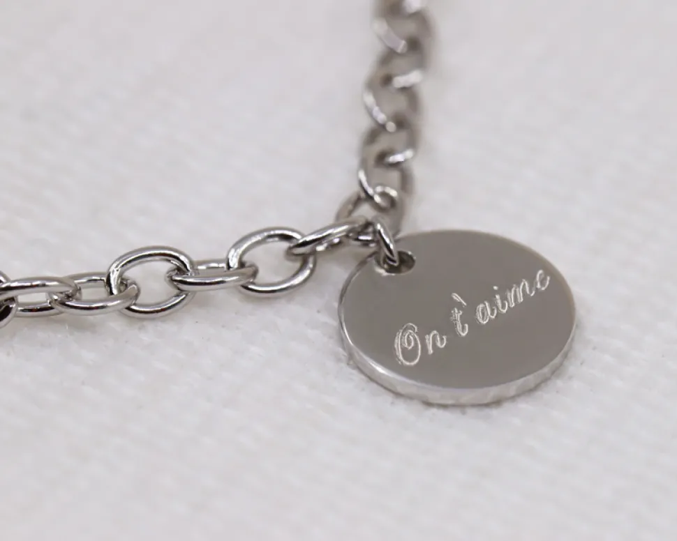 Bracelet médailles - Argent véritable