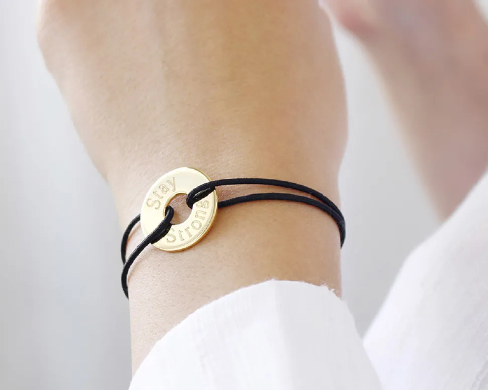 Bracelet personnalisé Mots Doux - Plaqué Or 18 carats ou Argent 925