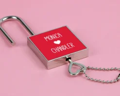 Cadenas de l'Amour Personnalisable - Prénoms - Rouge Passion