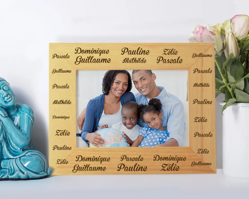 Cadre gravé Famille Prénoms