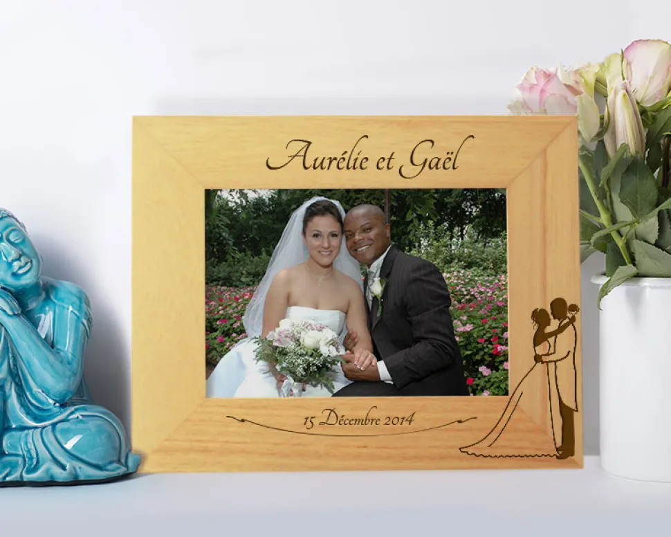 Cadre gravé mariage