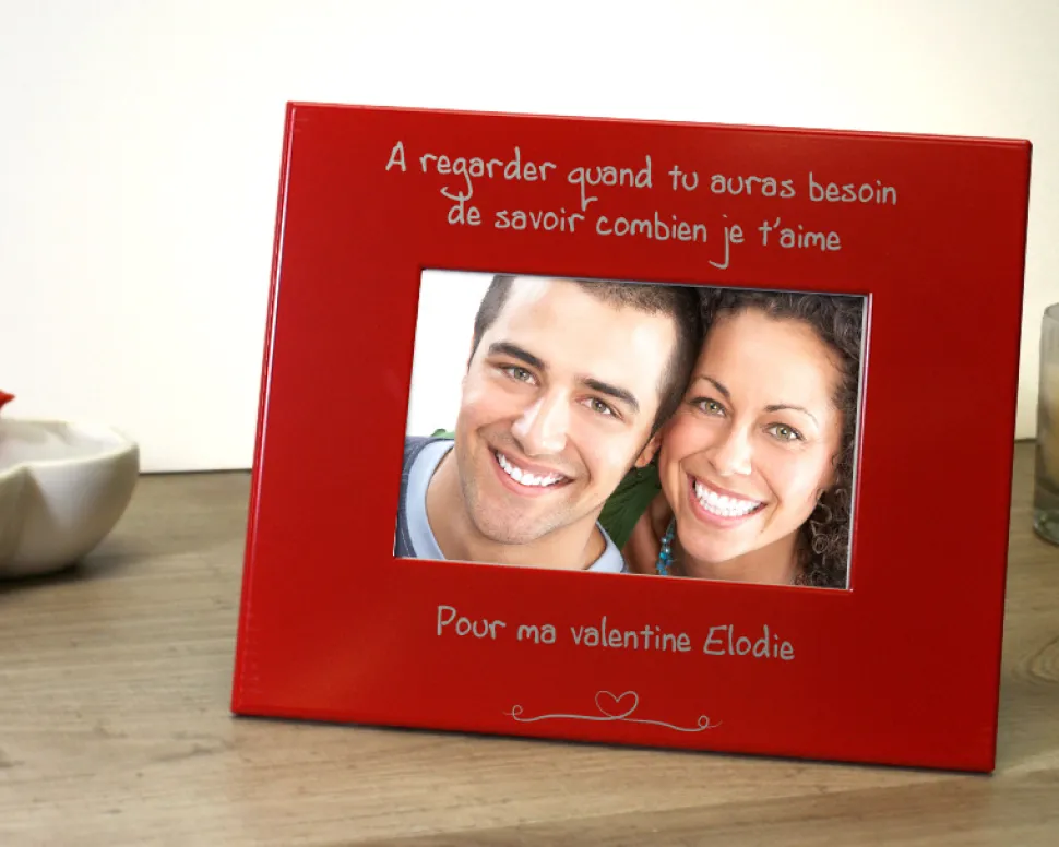Cadre métal rouge gravé Déclaration