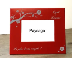 Cadre métal rouge un Air de Printemps