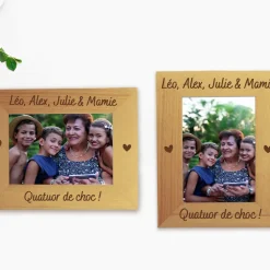 Cadre photo en bois gravé - Grand-Mère