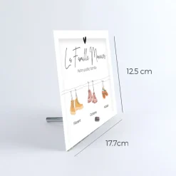 Cadre photo en verre personnalisé - Famille Chaussures