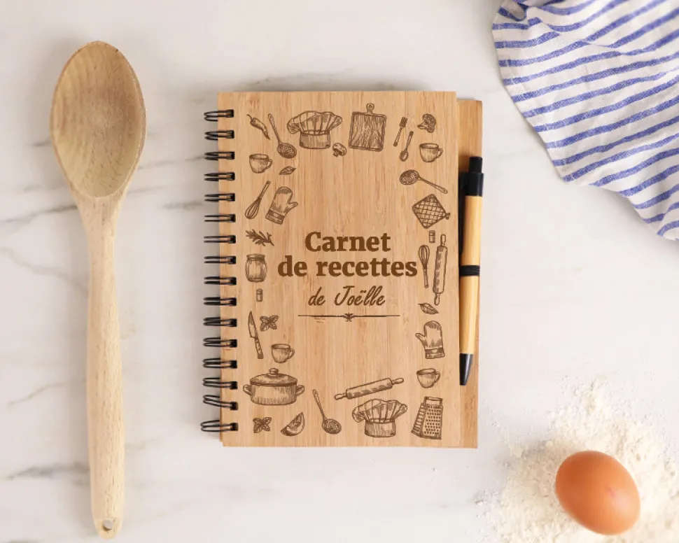 Cahier en bois - Recettes