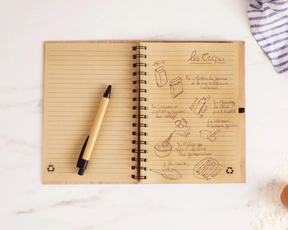 Cahier en bois - Recettes