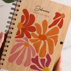 Cahier en bois personnalisé - Botanique