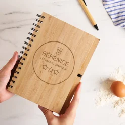 Cahier en bois personnalisé - Chef étoilé
