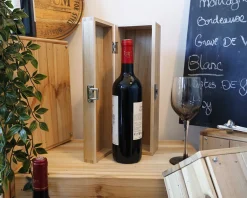 Caisse à vin personnalisée prénom - Cerf