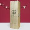 Caisse à vin personnalisée en bois - Joyeux Noël et Bonne année
