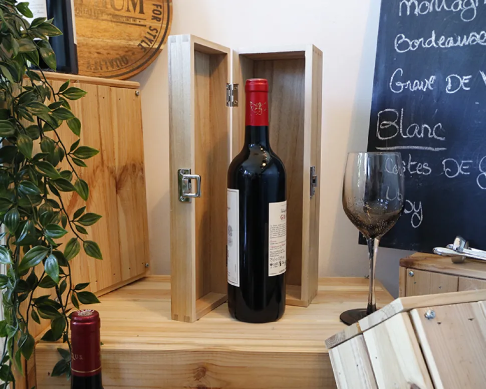 Caisse à vin personnalisée en bois - Meilleure Grand-mère