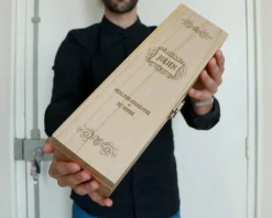 Caisse à vin personnalisée en bois - Meilleur Grand-père