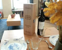 Caisse à vin personnalisée en bois - Meilleur Grand-père