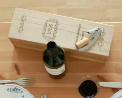 Caisse à vin personnalisée en bois - Meilleur Grand-père