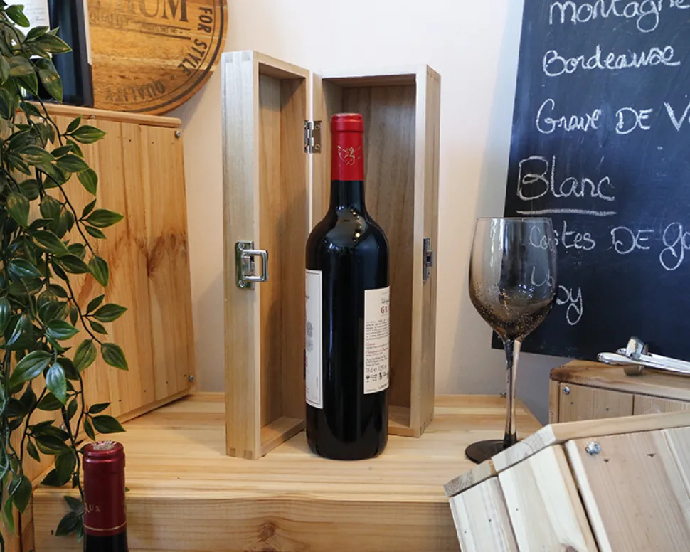Caisse à vin personnalisée en bois - Papa Royal