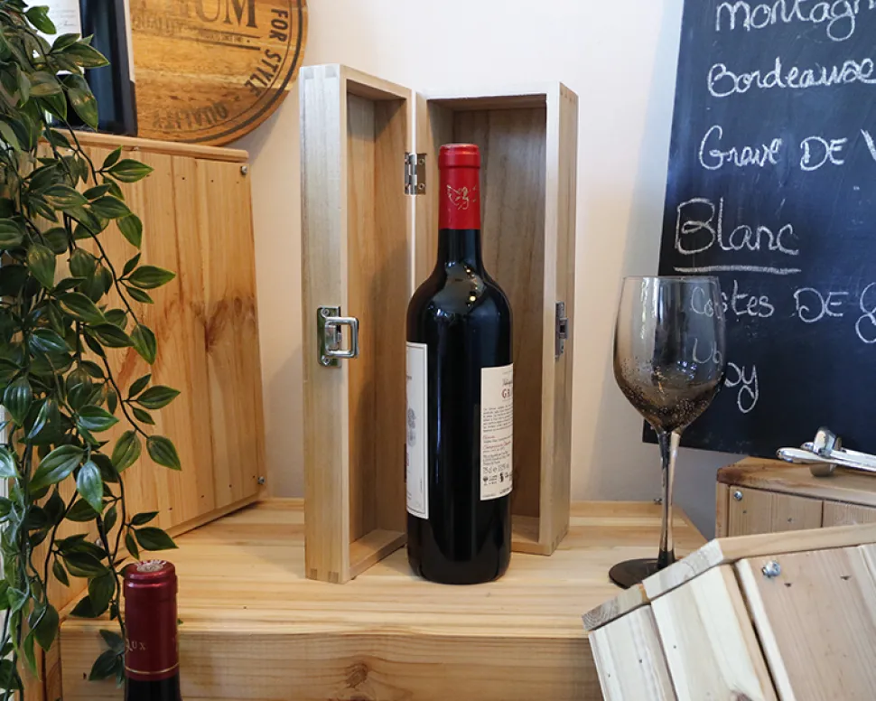 Caisse à vin personnalisée anniversaire - Message