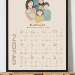 Calendrier personnalisé - Portrait de Famille