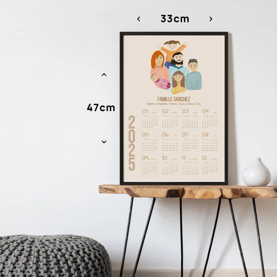Calendrier personnalisé - Portrait de Famille