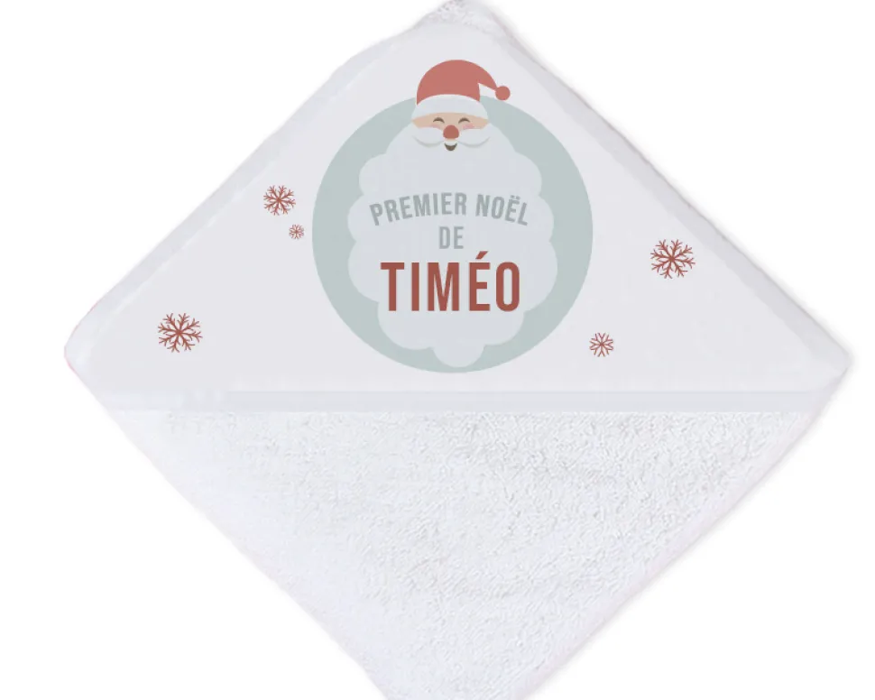Cape de bain bébé personnalisable - Mon Premier Noël