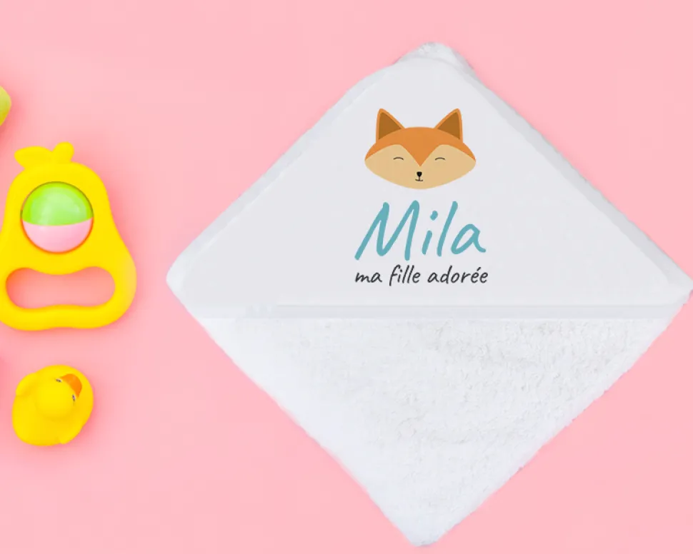 Cape de bain Personnalisable - Petit Renard