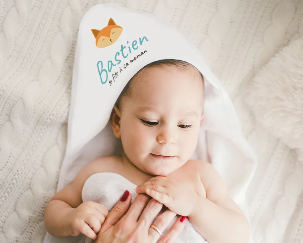 Cape de bain Personnalisable - Petit Renard