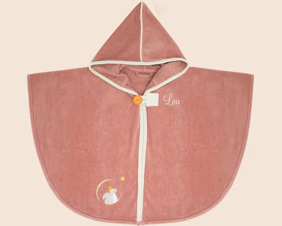 Cape de bain personnalisée brodée - Ecureuil Brique