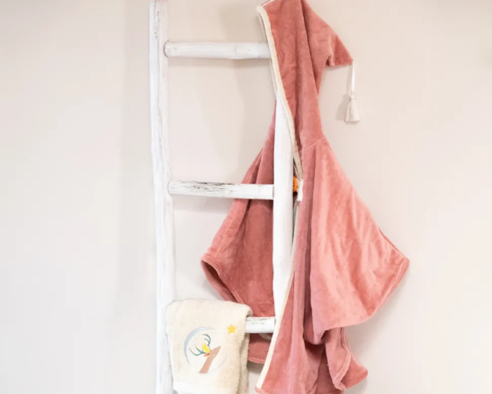 Cape de bain personnalisée brodée - Ecureuil Brique