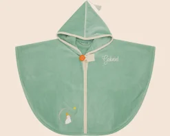 Cape de bain personnalisée brodée - Pingouin Vert