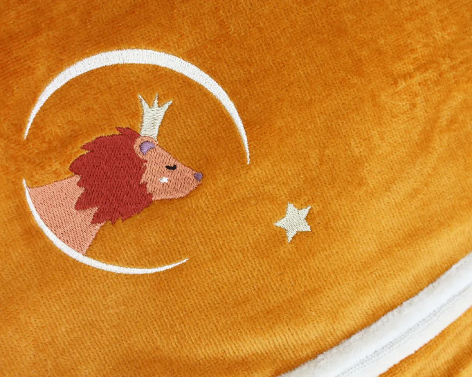 Cape de bain personnalisée brodée - Lion Safran
