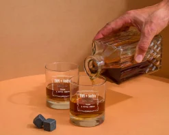 Carafe à whisky et verres à whisky personnalisés