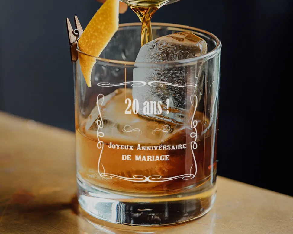 Carafe à whisky et verres à whisky personnalisés