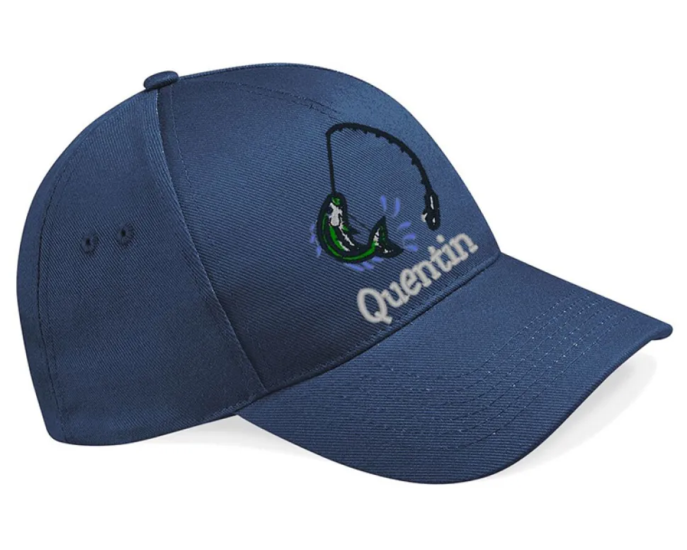 Casquette Personnalisable - Verte, bleue ou noire - Pêche