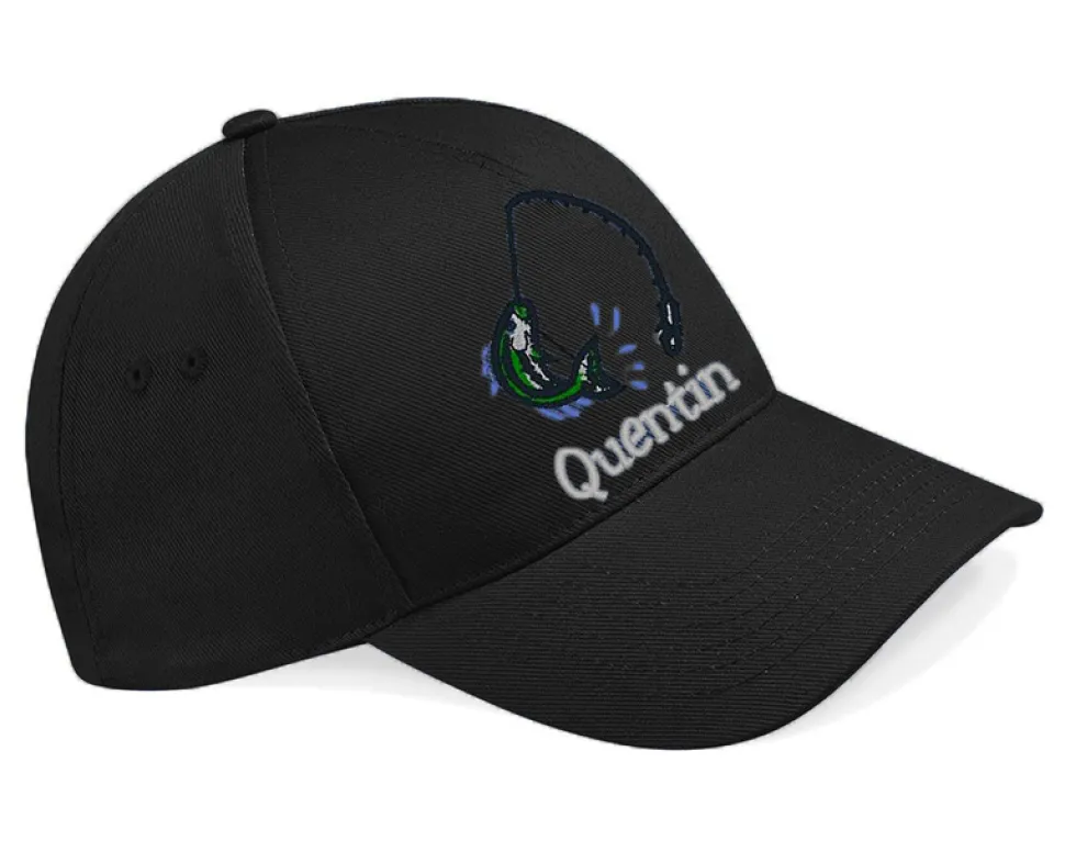 Casquette Personnalisable - Verte, bleue ou noire - Pêche