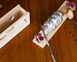Cave à saucisson personnalisée et son couteau